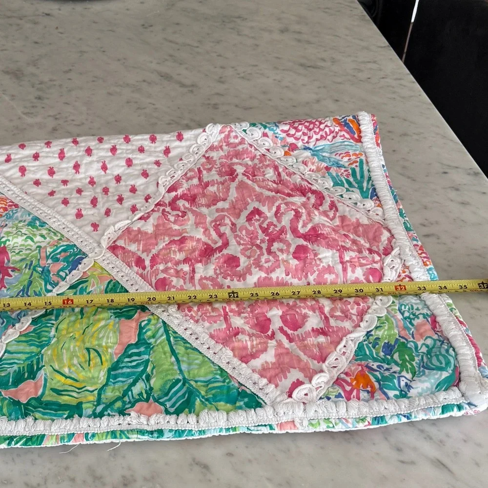 Lilly Pulitzer Pottery Barn Kids Quilted Reversible Elephant Patchwork Toddler
